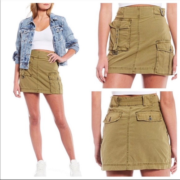 Free People Dresses & Skirts - Free People Erika Utility mini skirt army green